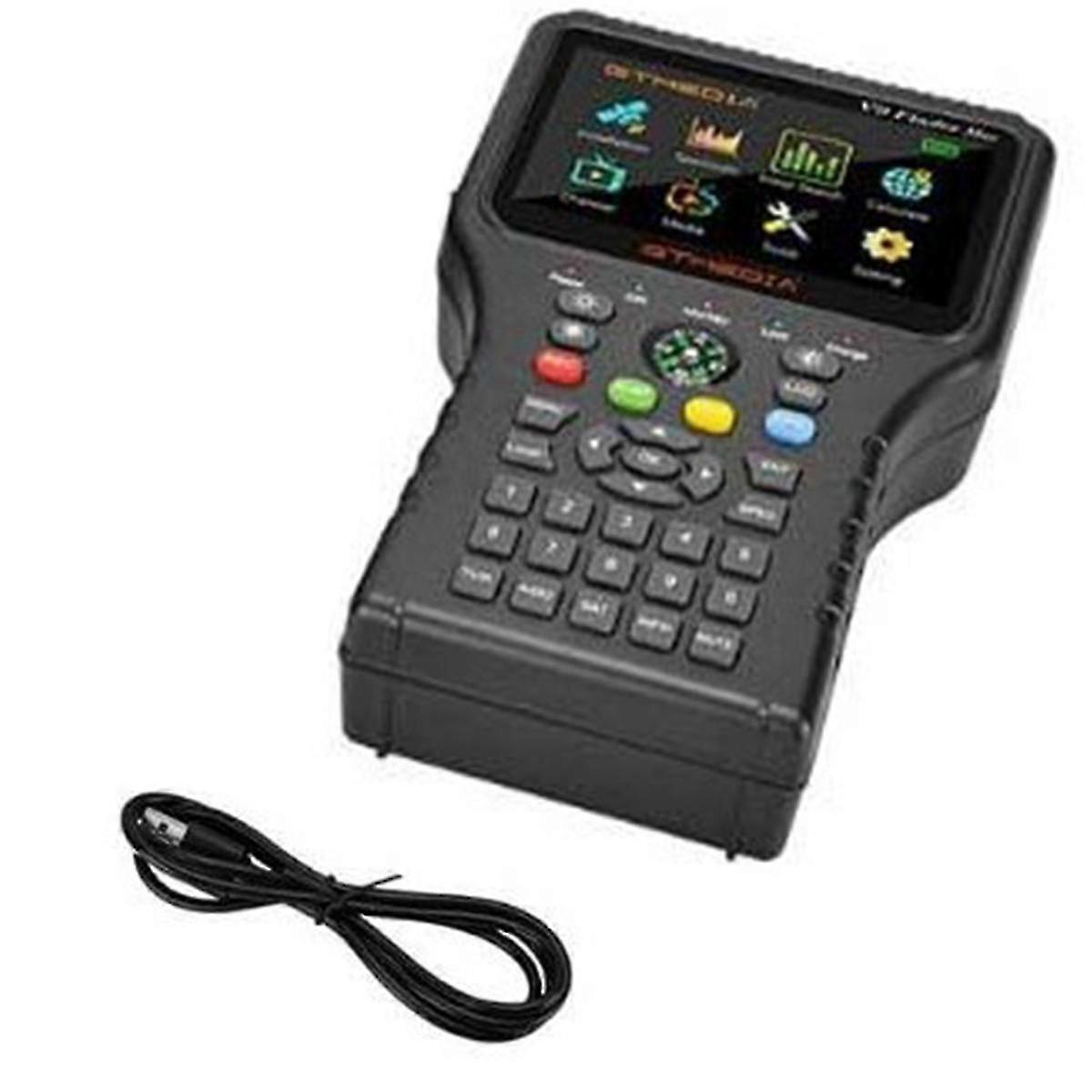 GTMEDIA V8 Finder Max Satellite Finder Meter 4.3 Inch LCD DVB-S/S2/S2X H.265 Upgraded V8 Finder2 Pro--Black