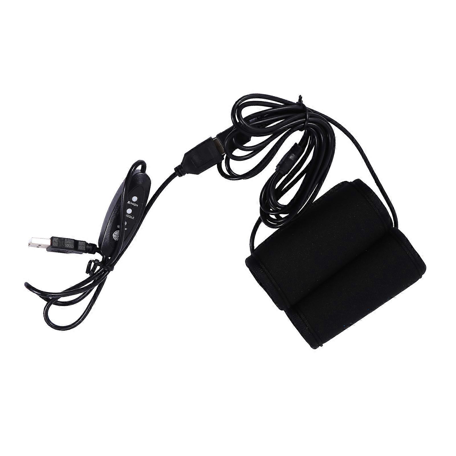 Temperature Control Motorbike Heated Grip Black Handlebar Shape Winter Riding 1Set