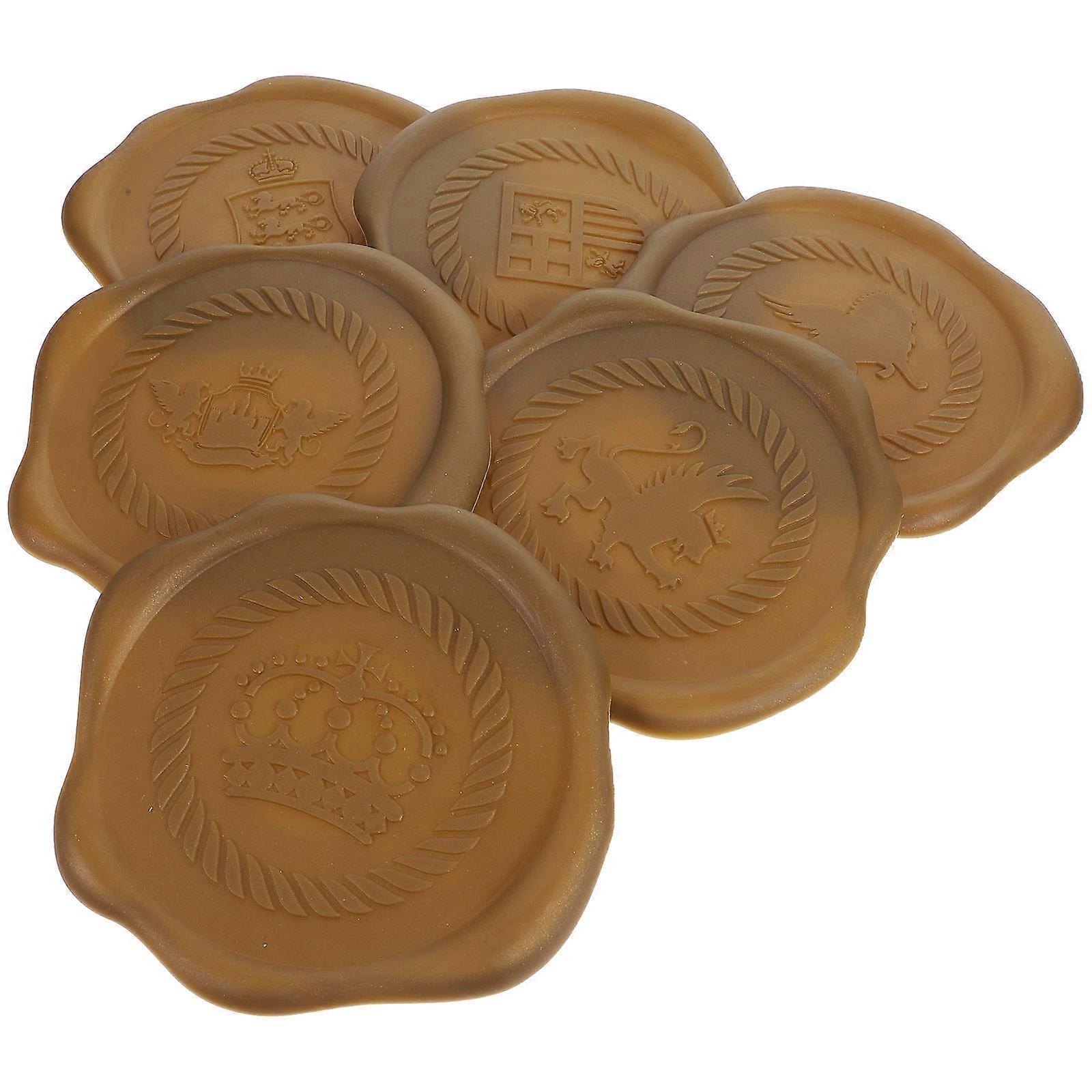 Cup Coasters For Table Decorative Effect Chocolate 6Pcs