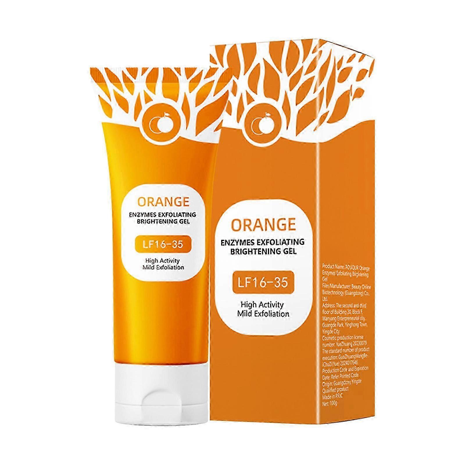 Orange Enzymes 去角质亮肤凝胶保湿平滑紧致毛孔美白亮肤去角质去角质凝胶 100 克