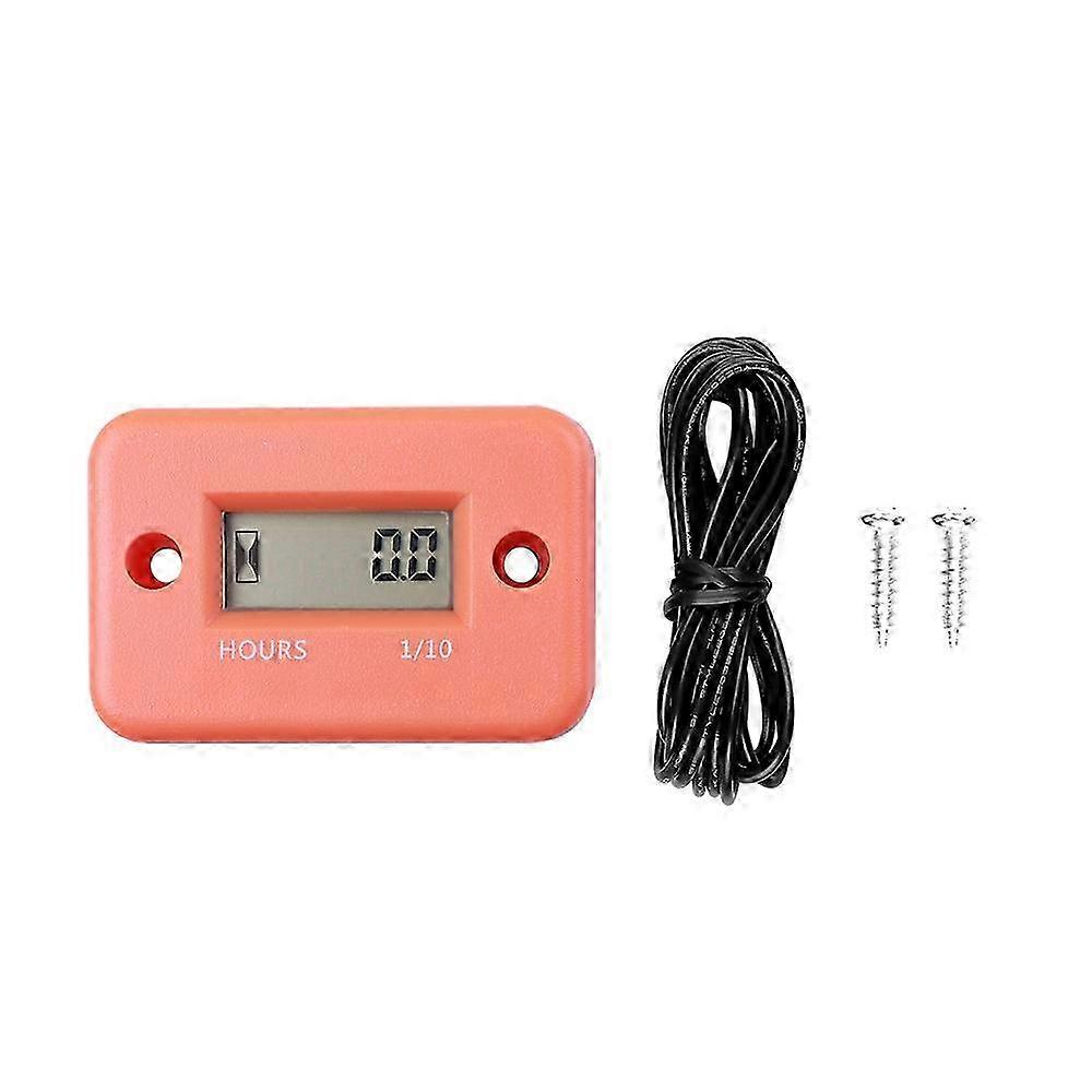 Portable Digital Inductive Tach Hour Meter Gauge for Vehicles and Gas Engines