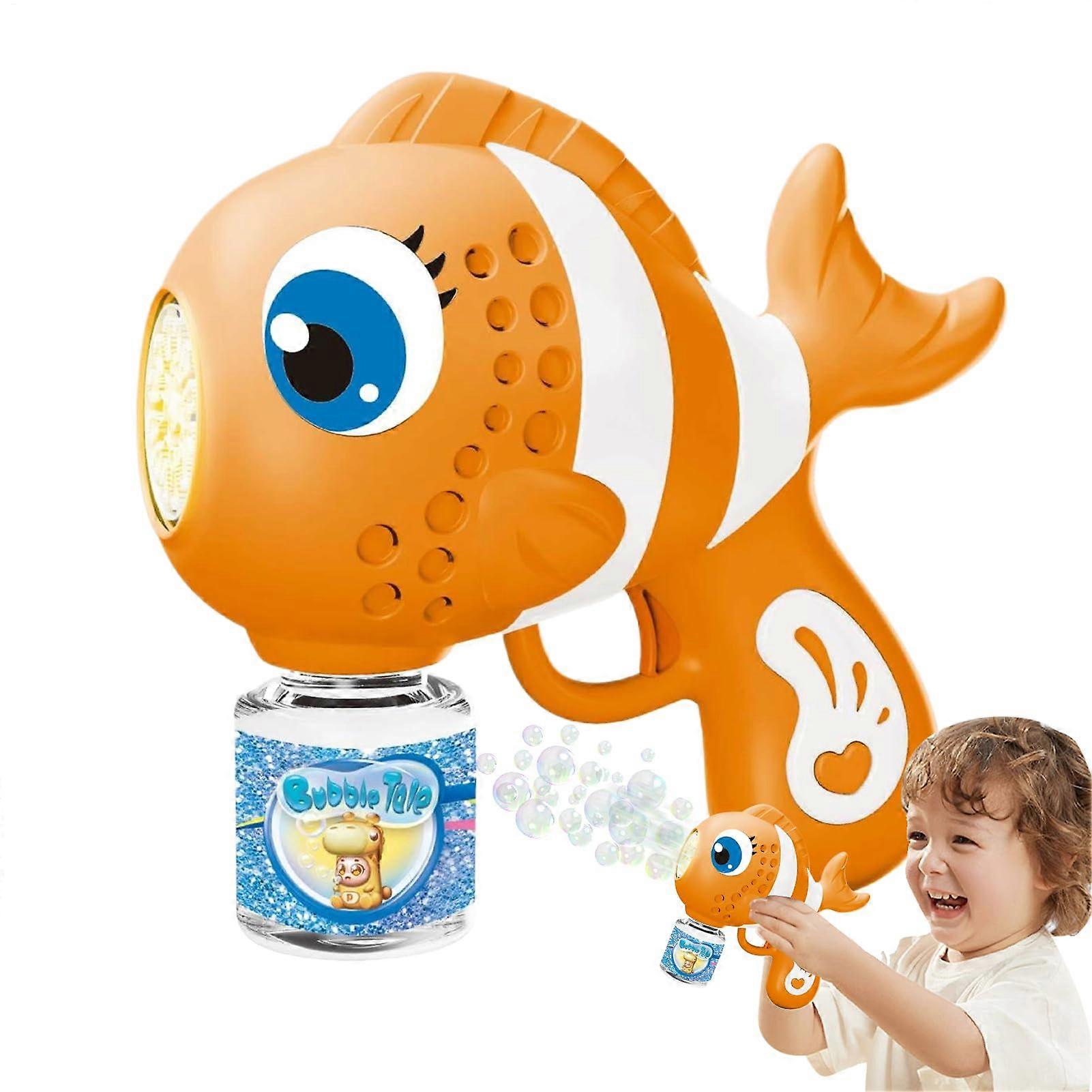 Automatic Bubble Machine  Fun Fish Design with Lights and Music  Portable for Parties, Bathtub