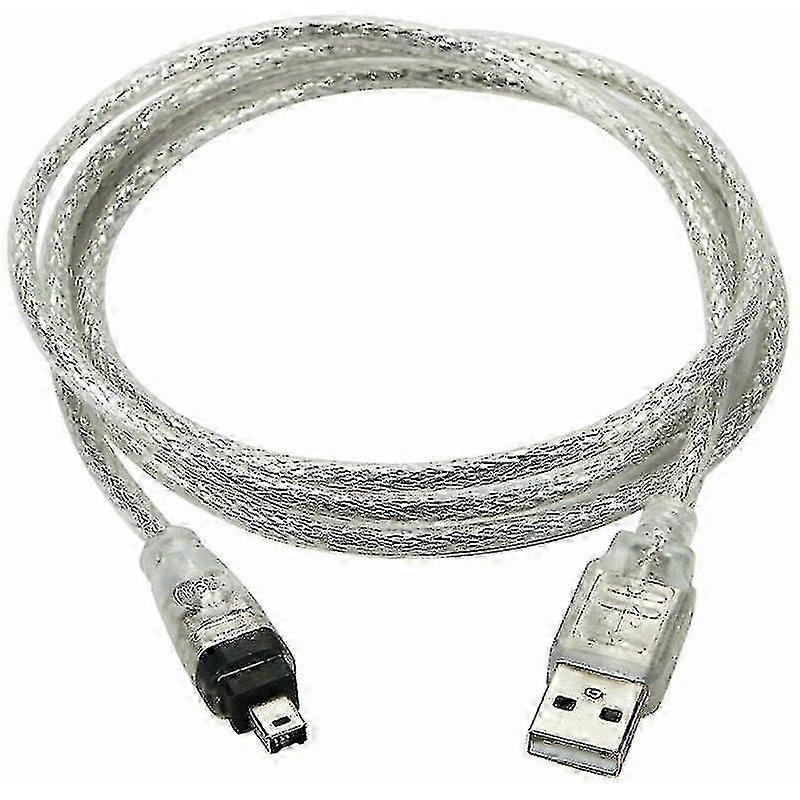 USB Male to Firewire IEEE 1394 4 Pin Male iLink Adapter Cable for Compatible Camcorders