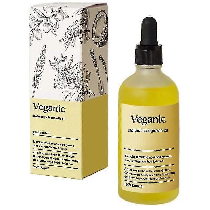 Veganic Natural Hair Growth Oil, Formulated with Rosemary Oil For Thin Hair, Veganic Hair Growth Oil,Veganic Hair Oil for Dry Damaged Hair