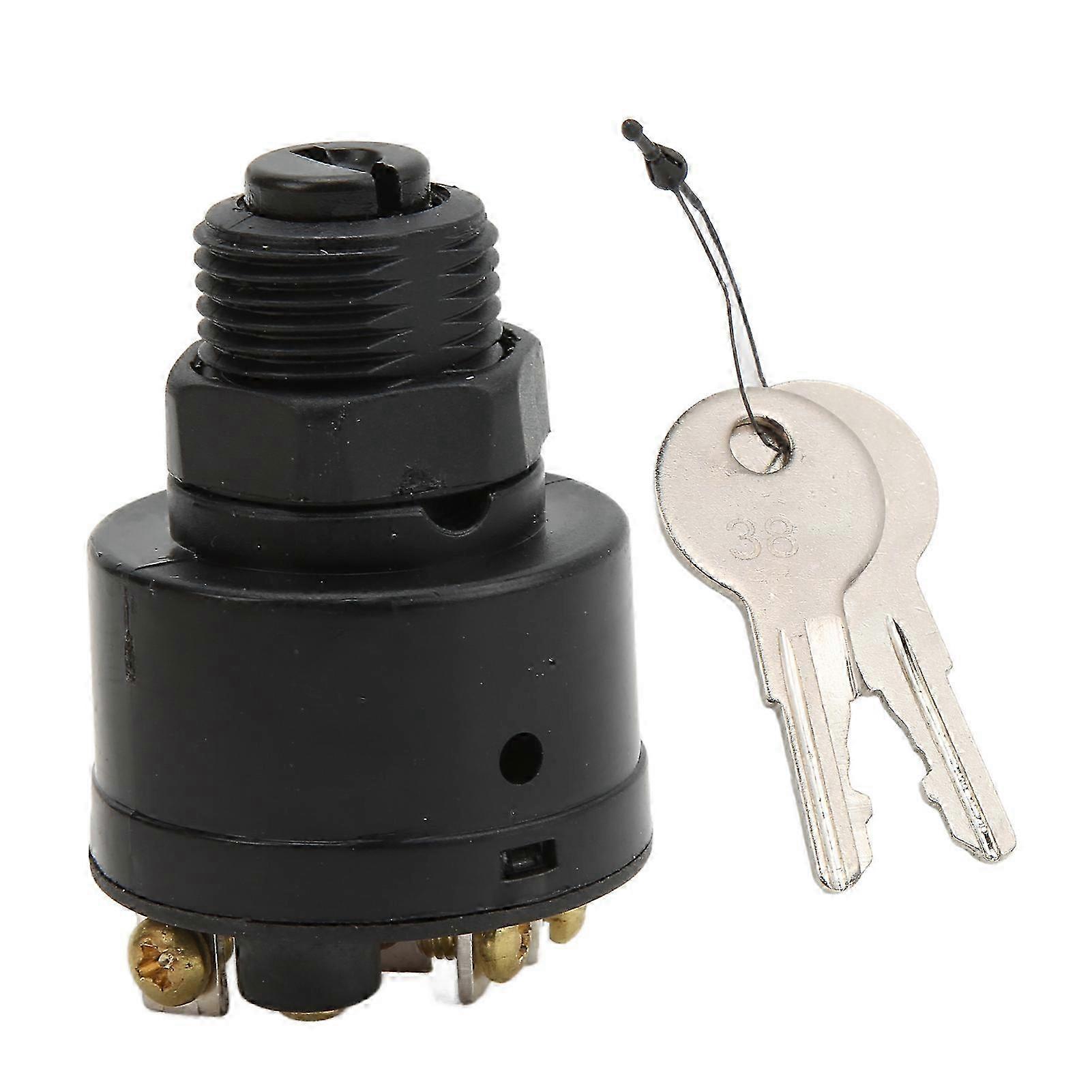 3 Positions Ignition Key Switch with Weatherproof Cover for Most Outboard Engines