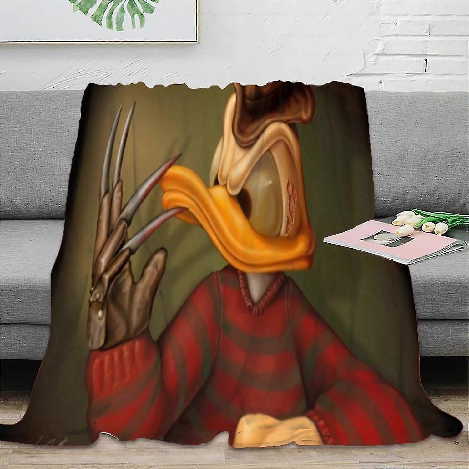Super Soft 3D Donald Duck Flannel Blanket - Cozy Warm Throw for Winter Couch Use