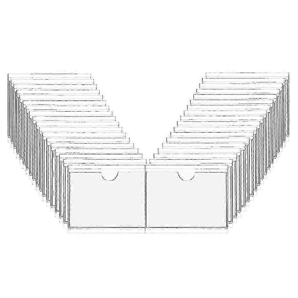 36Pcs Self-Adhesive Index Pockets for Cards 6X8.5cm Clear Plastic Card Holder