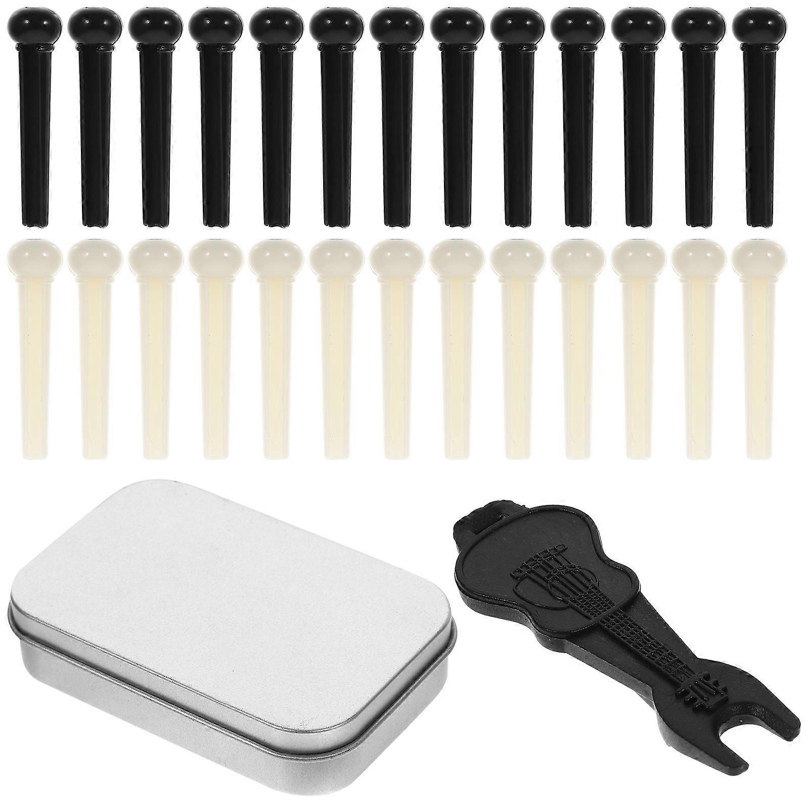 Guitar Bridge Pins Bulk Acoustic Guitar Bridge Pin Peg For Guitarists 24Set