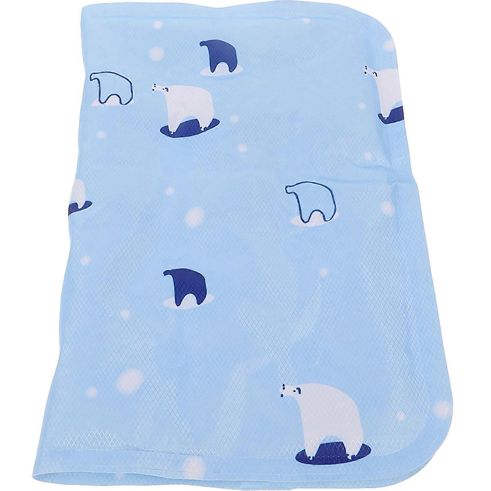 Pet Cooling Bed Puppy Cooling Mat Rectangular Sky-Blue 40x30cm Temperature Regulation For Dog Bed 1Set