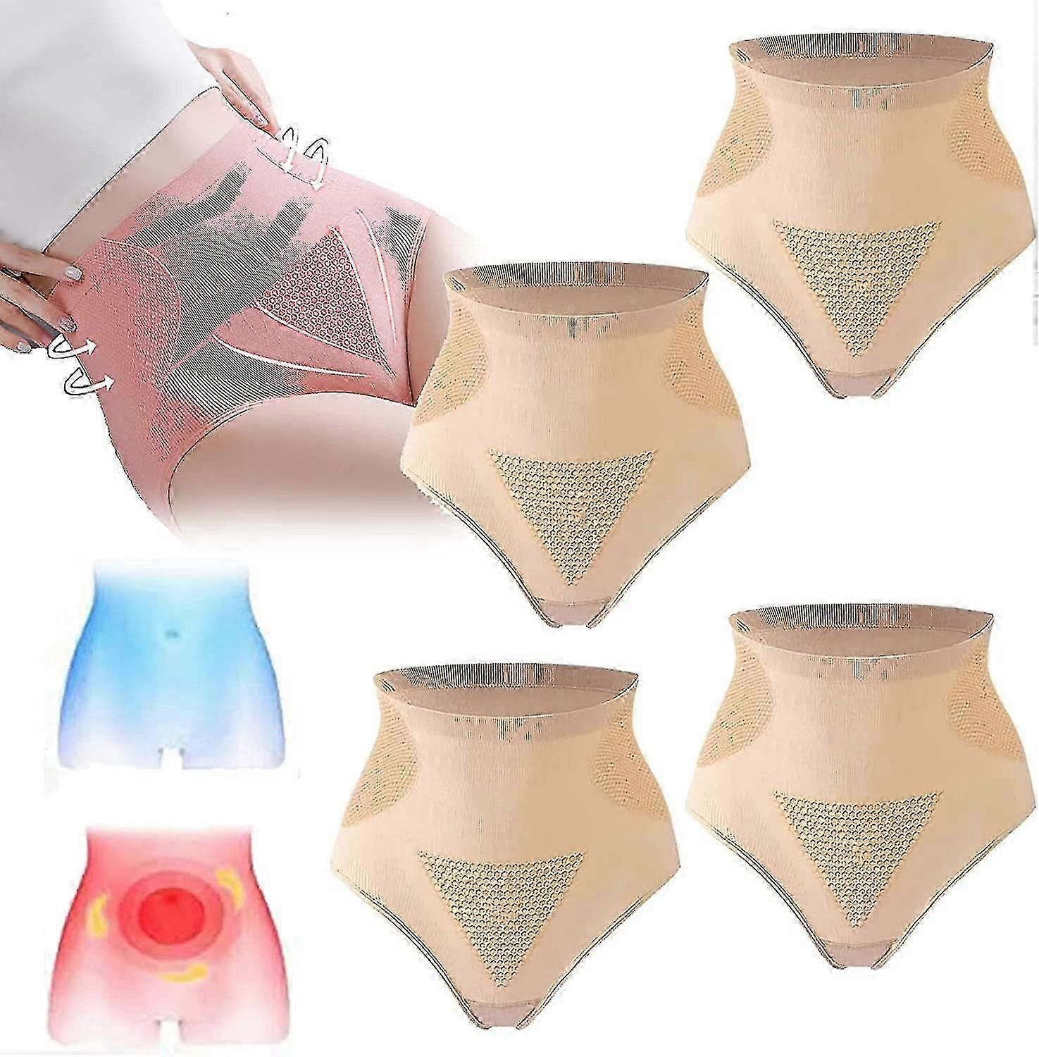 4 Pack Slimorypro Graphene Honeycomb Vaginal Tightening & Body Shaping Briefs,Graphene Honeycomb Briefs