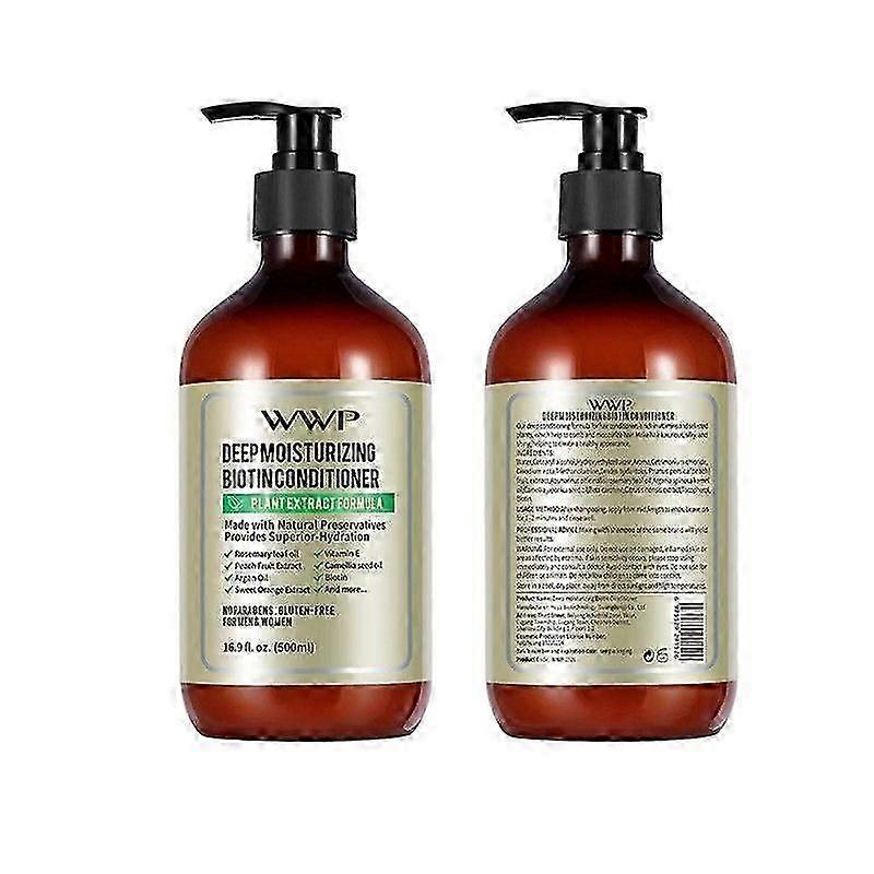 ディープ モイスチャライジング ビオチン コンディショナー with アルガンオイル、ローズマリーオイル、ビタミンE配合 髪の濃厚化、スムース、髪と頭皮の強化、リペアドライダマ
