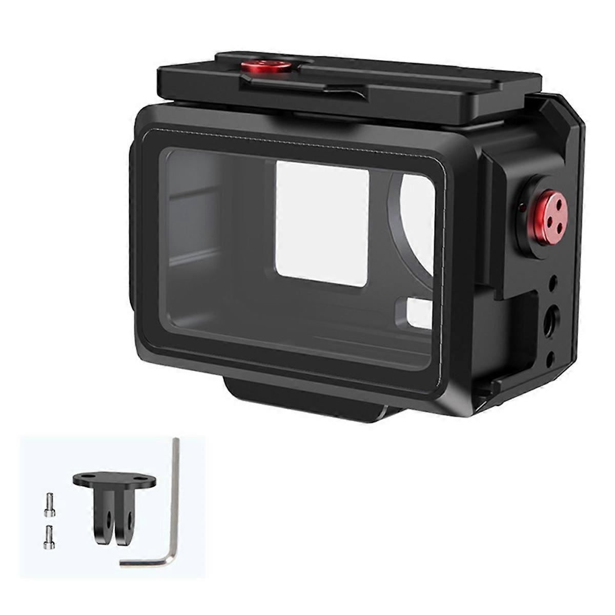 80M Waterproof Case Underwater Diving Housing with Universal Two-Card Holder for Action 5 Pro 4 3 A