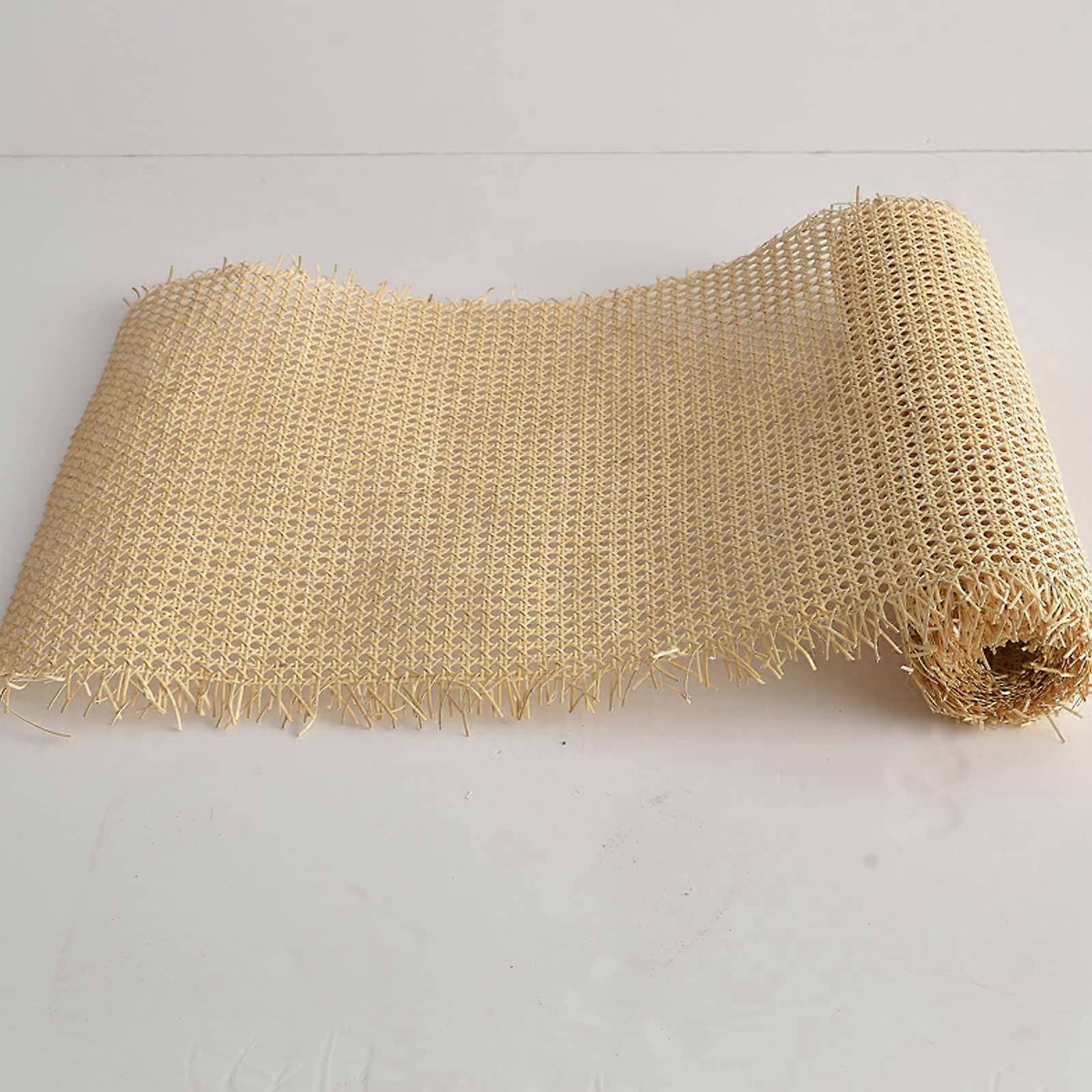 Rattan Cane Woven Webbing Roll, Natural Rattan Furniture Mesh Net, 50x200cm