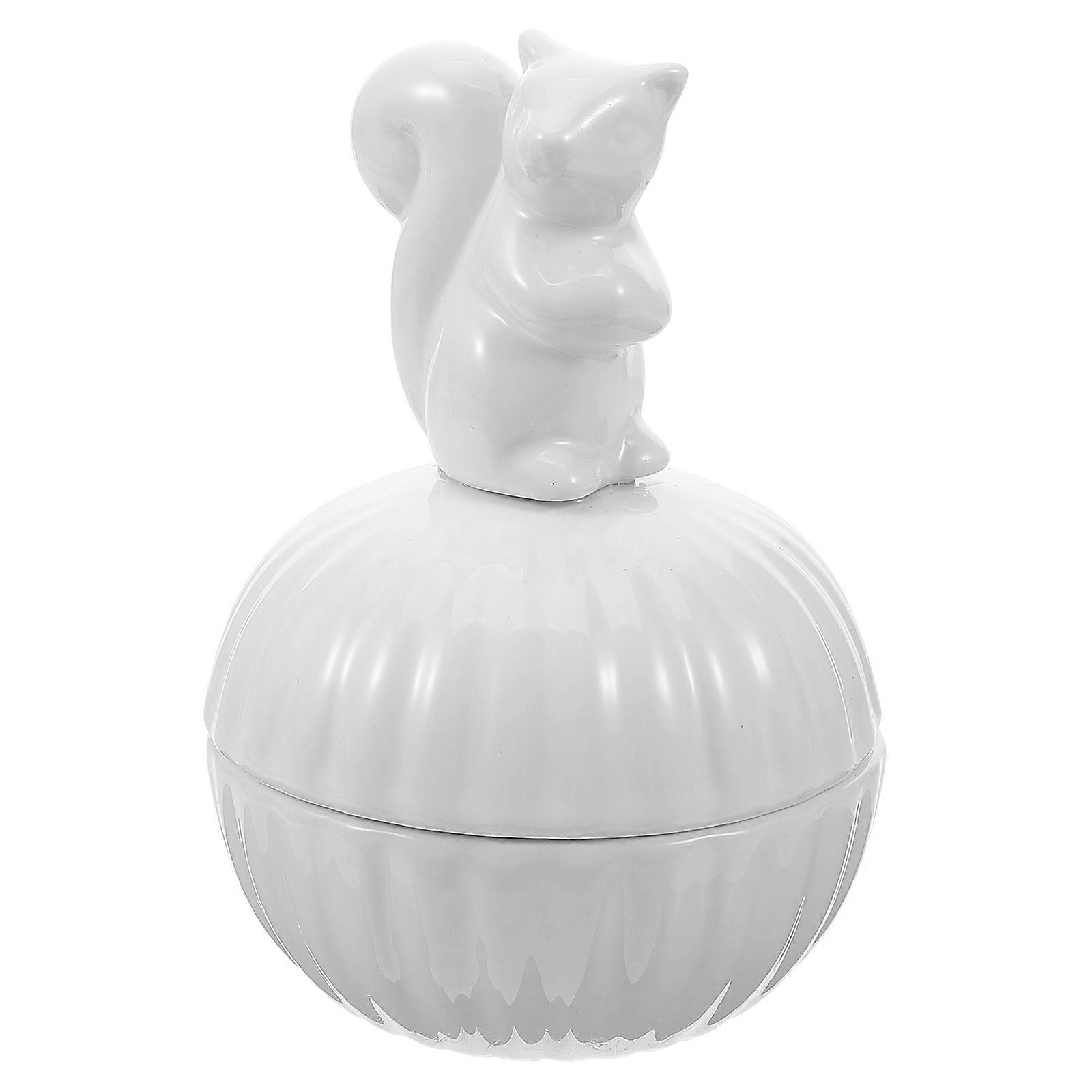 Decorative Ceramic Box Organizer For Small Items present Giving Square Shape Cute Design 1Set