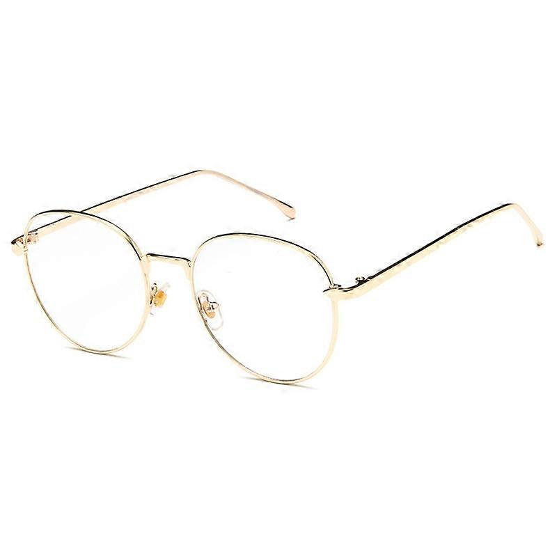 Retro Simple Round Frame Plain Glass Spectacles