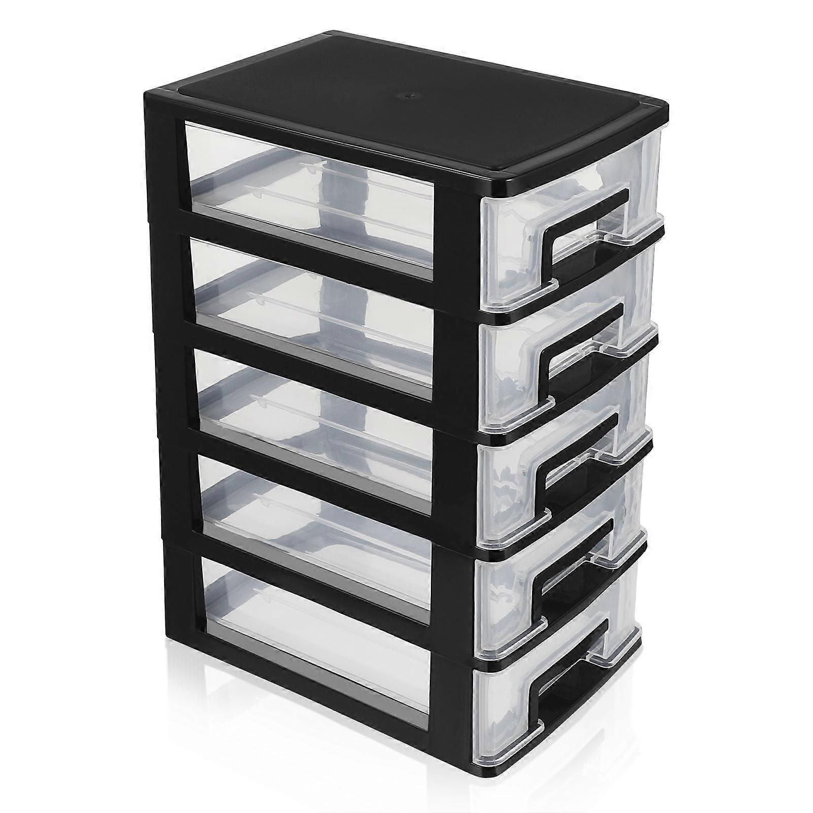 Table Storage Tray Multifunctional Five-Layer Storage Cabinet Organizing Feature For Living Room 31.4X21.1X15.2CM 1Pack