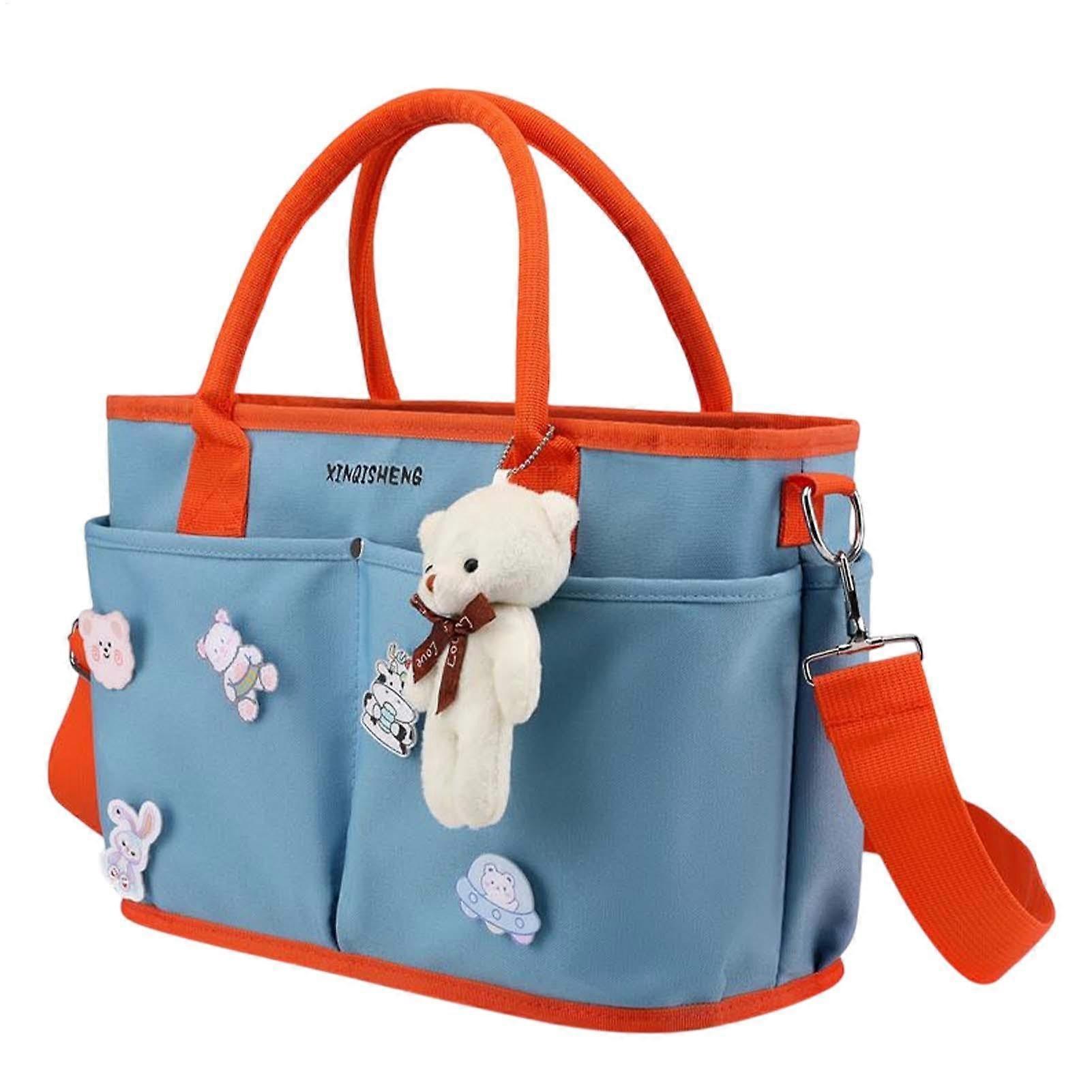 Nappy Storage Bag Wet Dry Separation Spacious Practical Design Blue