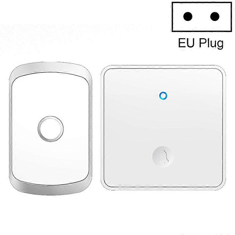 Home Remote Electronic Doorbell EU Plug - White