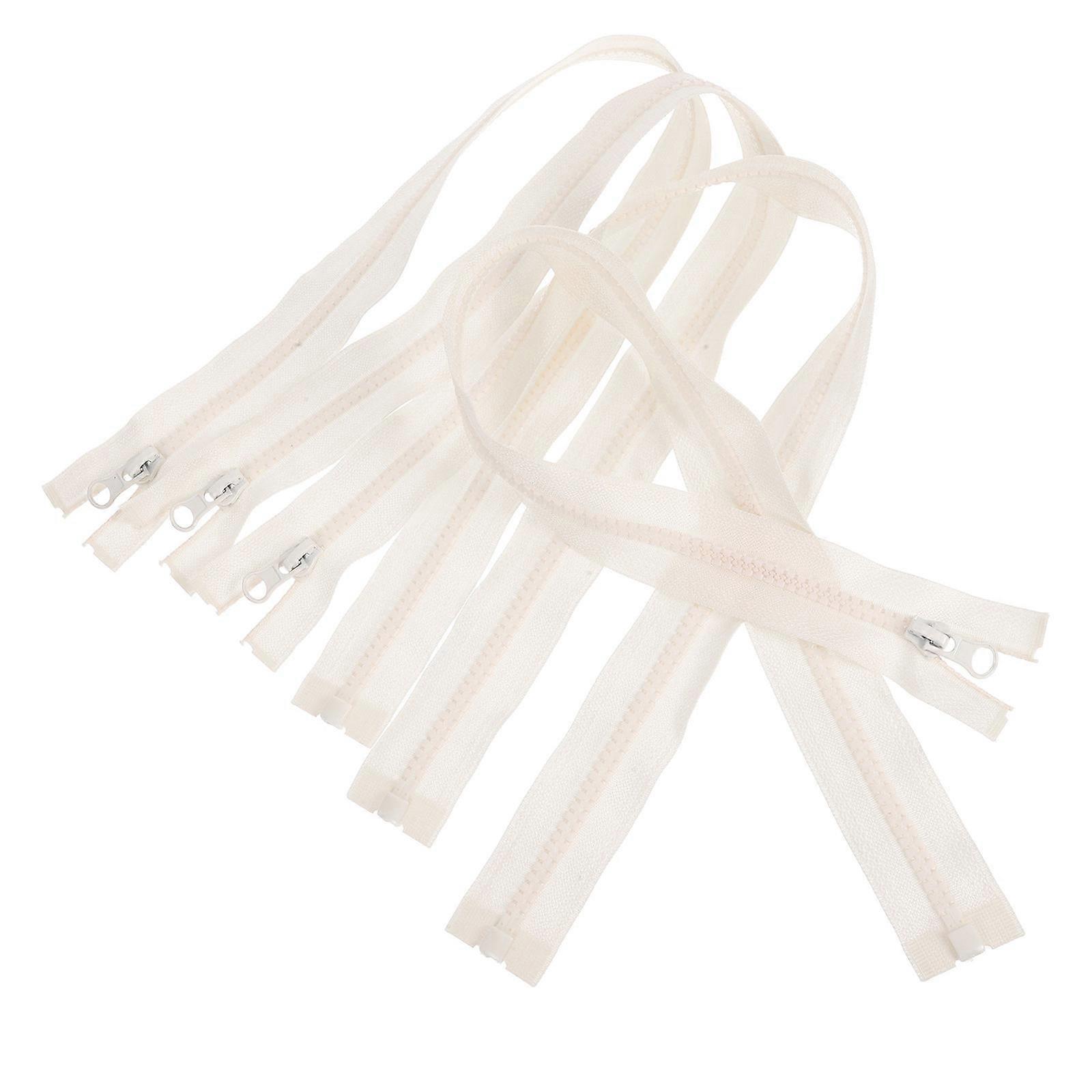4pcs Durable Resin Zippers for Sewing – Strong Fasteners for Pants, Shirts, Crafts, DIY Projects, and Costume Design
