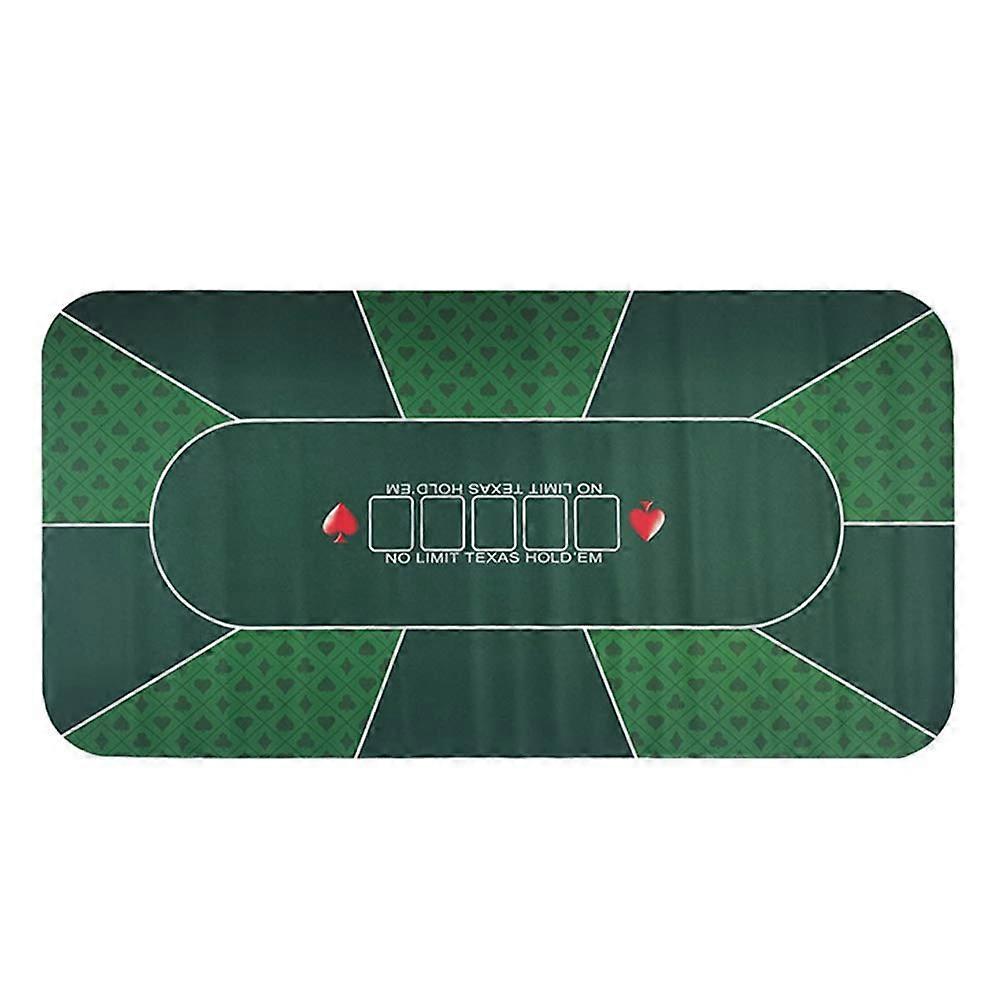 Playing Cards Poker Mat, Portable Rubber Tabletop, Smooth Surface, Noise Reduction Layout for Card Games