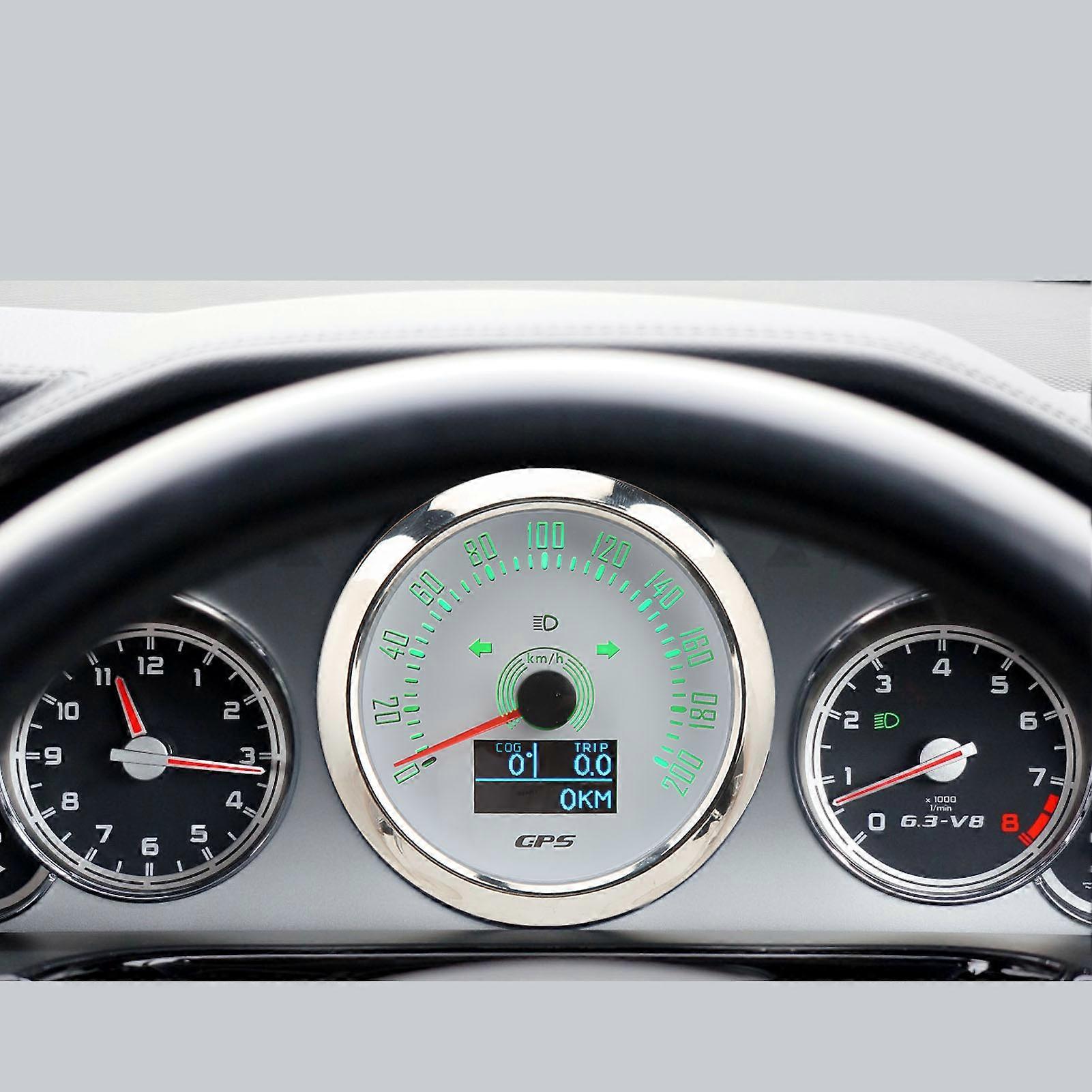 3 in 1 GPS Tachometer 200KM/H 85mm 9‑32V 7 Color Backlit Antifog Universal for Boat Car RV Motorcycle