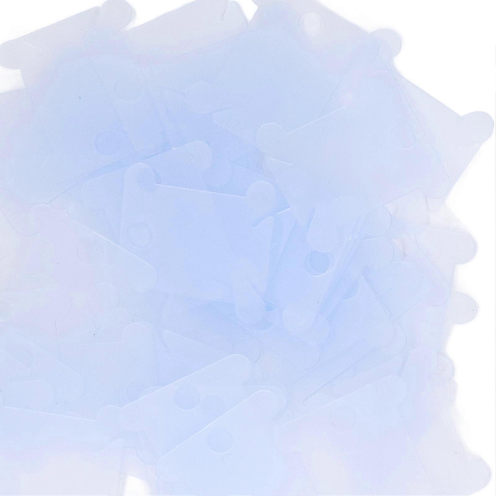 100pcs Plastic Floss Bobbins with Manual Bobbin Winder DIY Crafts Easy Storage Embroidery Bobbins for Needlework Sewing Blue