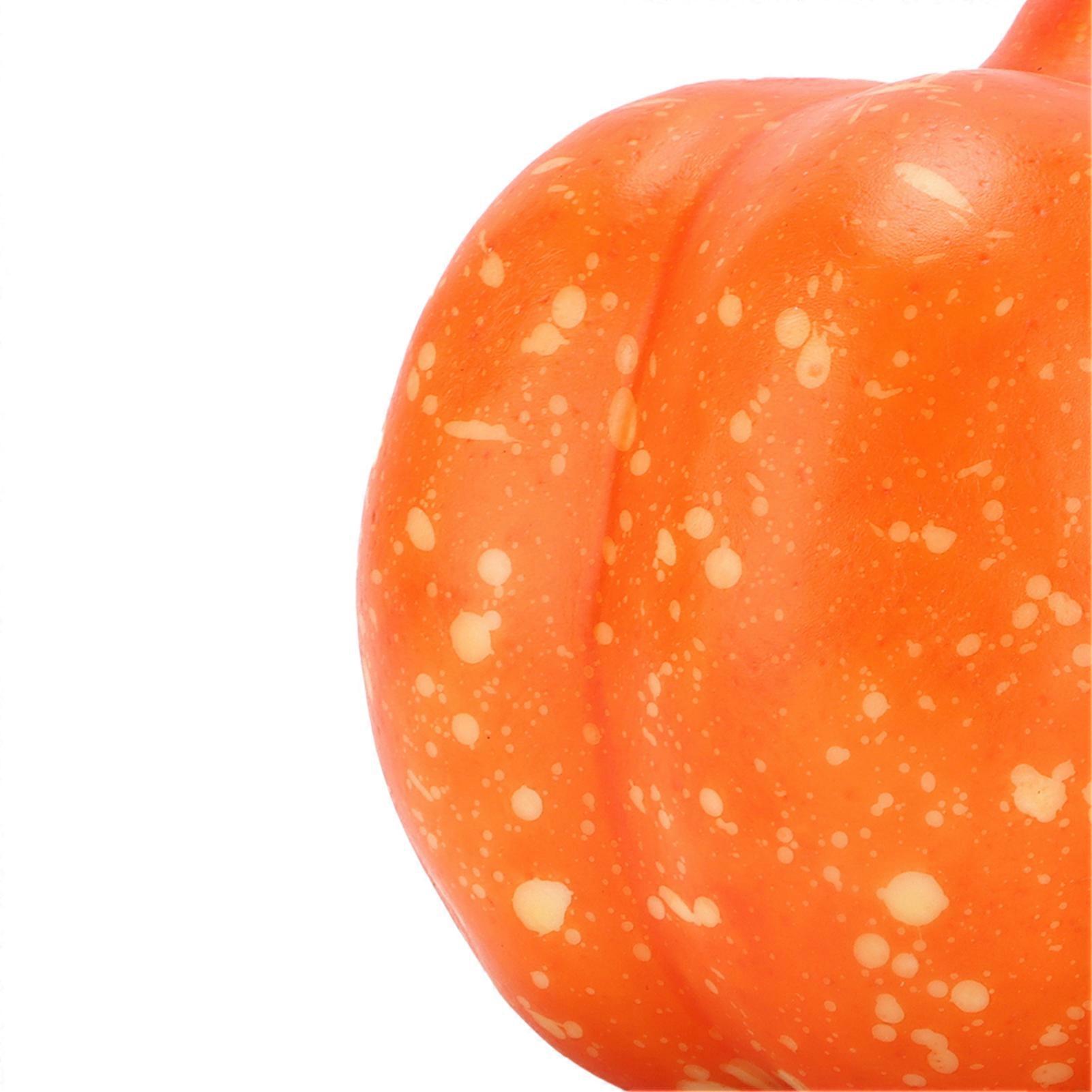 Artificial Pumpkin Mini Plastic Orange Color Pumpkin Ornament for DIY Craft Projects Kitchen Party Decoration