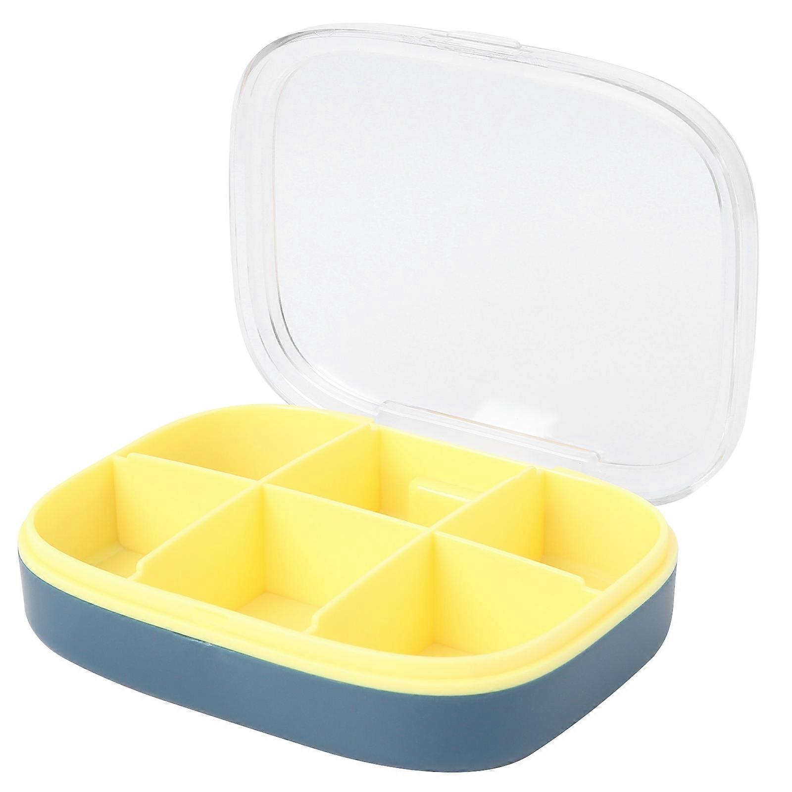 Blue Plastic Pill Organizer with Durable and Portable Design for Storing Pills Perfect for Traveling Use Mini Size