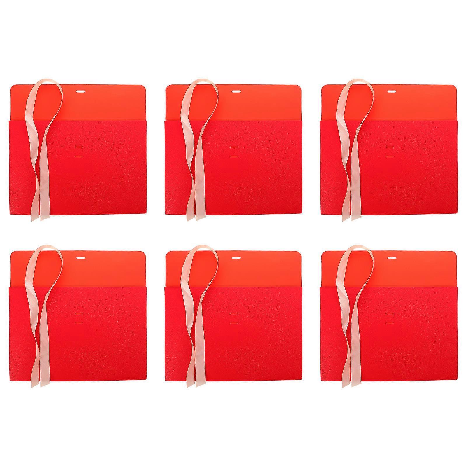 Gift Storage Boxes Red 29x21cm Decorative Boxes For Festival Parties 6Pcs