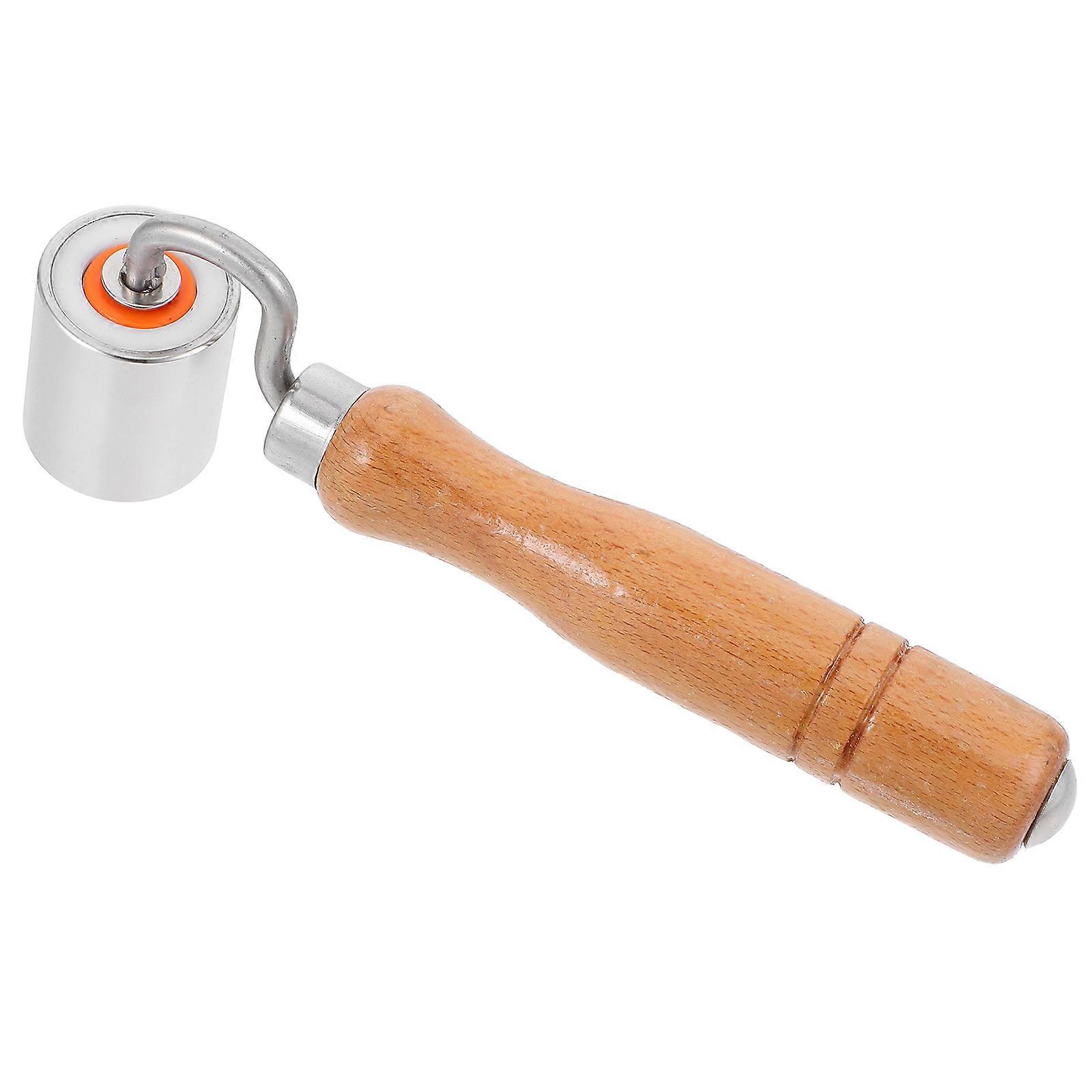 Handheld Seam Roller Tool For Construction And Renovation Projects Multi 19.00X6.50X3.50CM Stainless Steel Wood Handle 1Pack