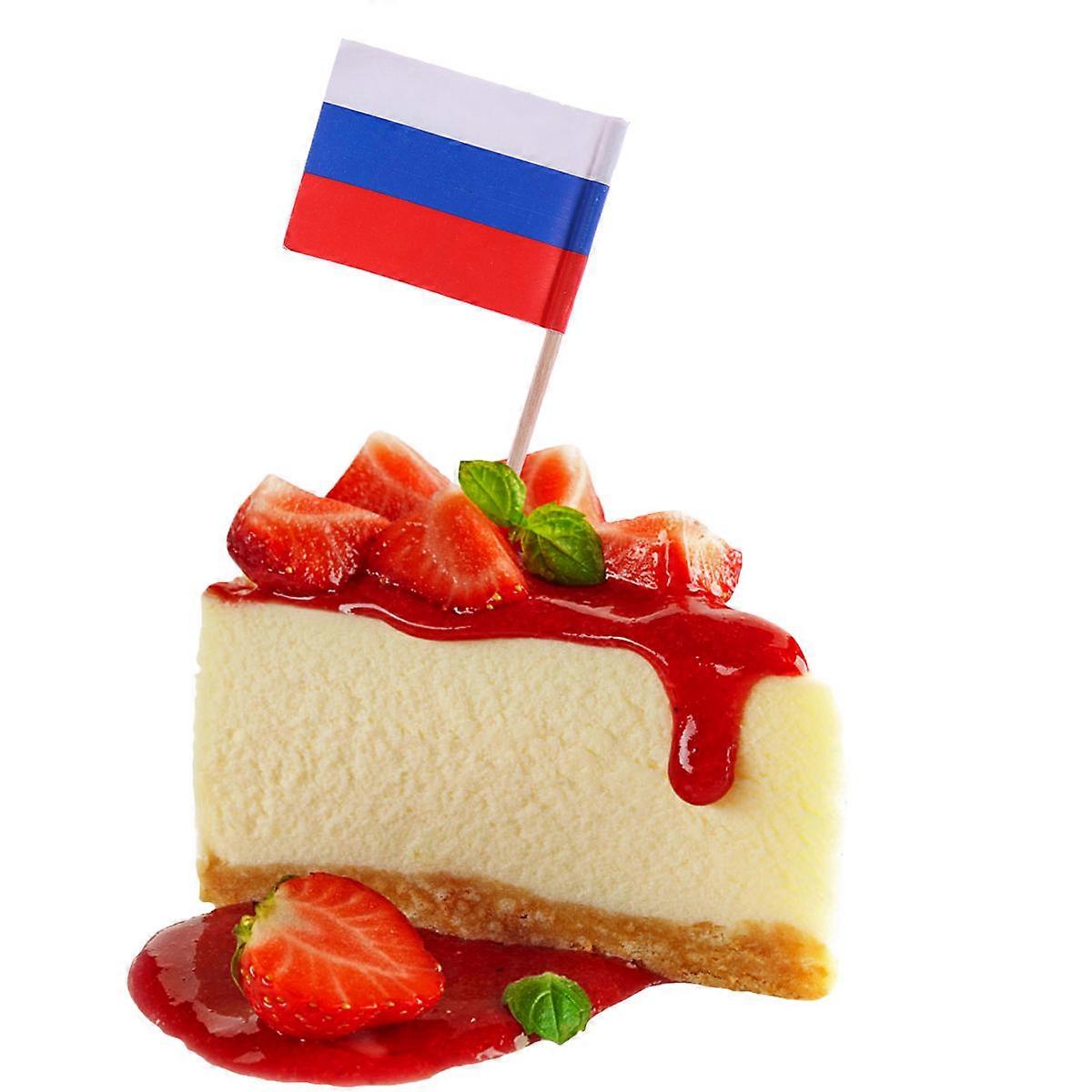 Flag Toothpicks Wooden Decoration Food Use Cupcake Toppers Multi Color Approx 3 5x2 5x6 5cm 100Pcs