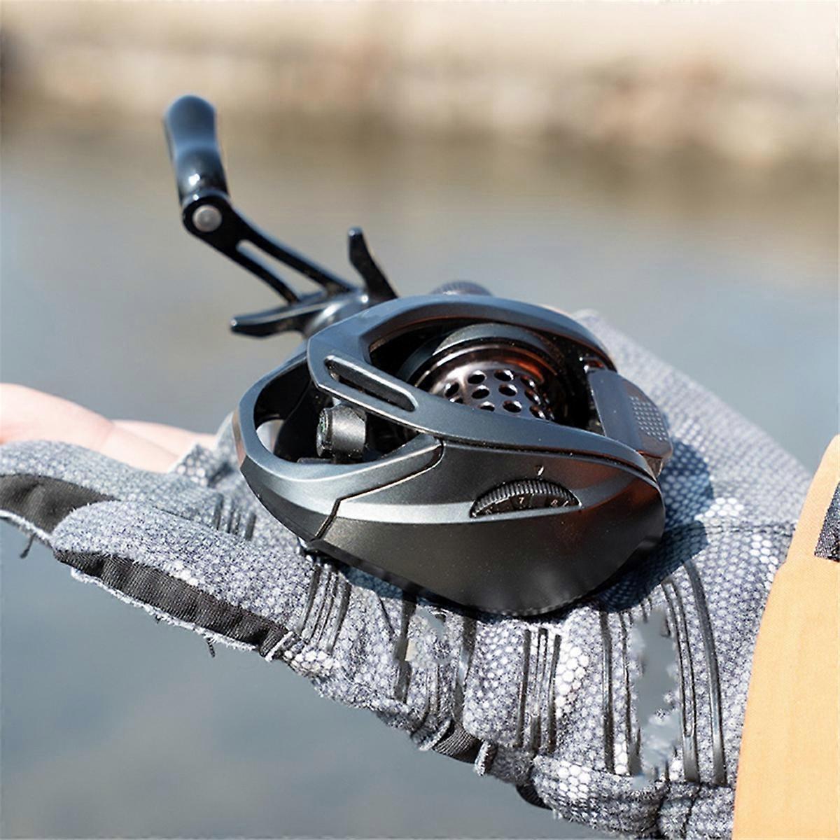 Fishing 7.0:1 Baitcasting Reel Speed Left Hand Smooth Casting Reel Water-Proof Shallow Spool