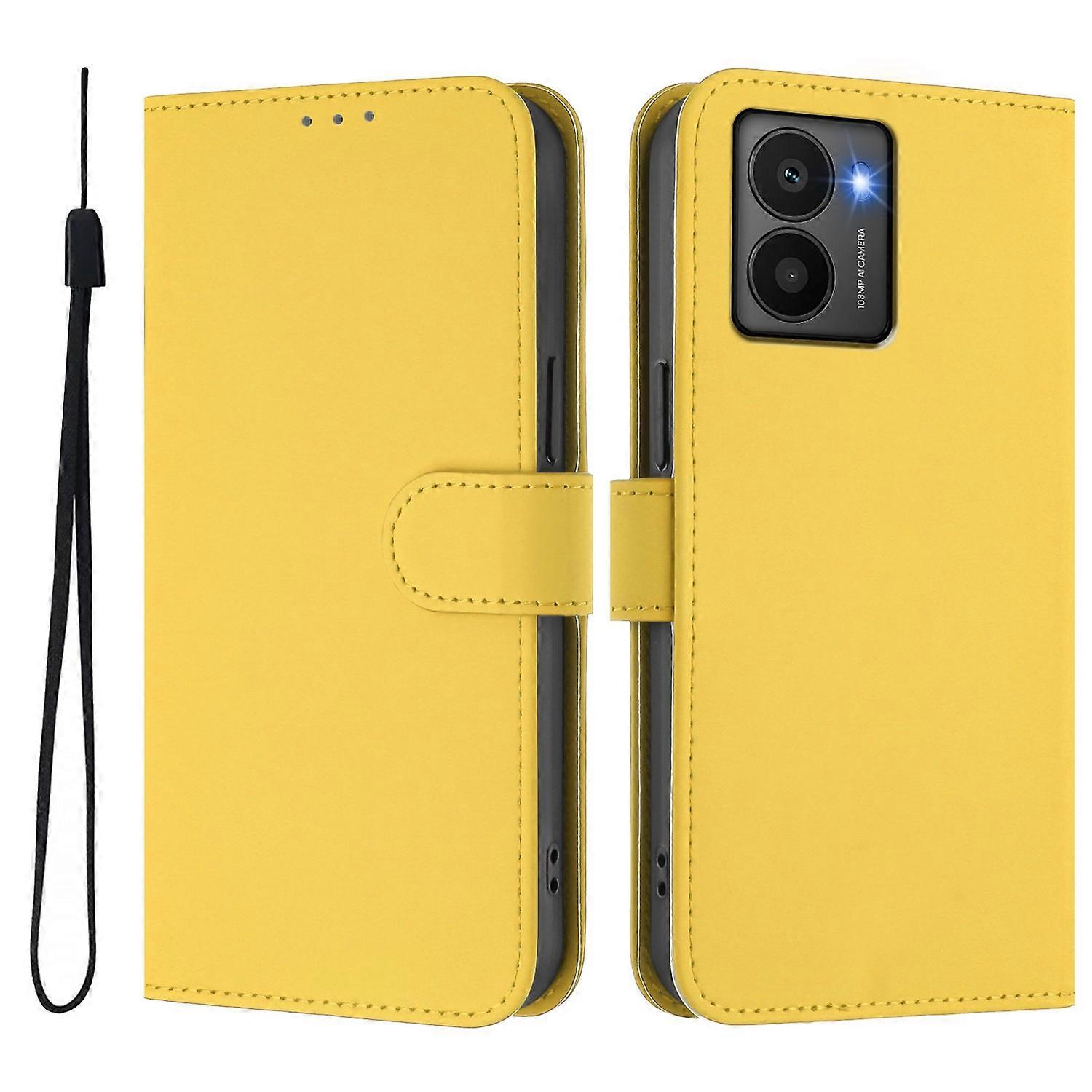 For HMD Fusion 5G Case Solid Color Wallet Leather Phone Cover with Strap