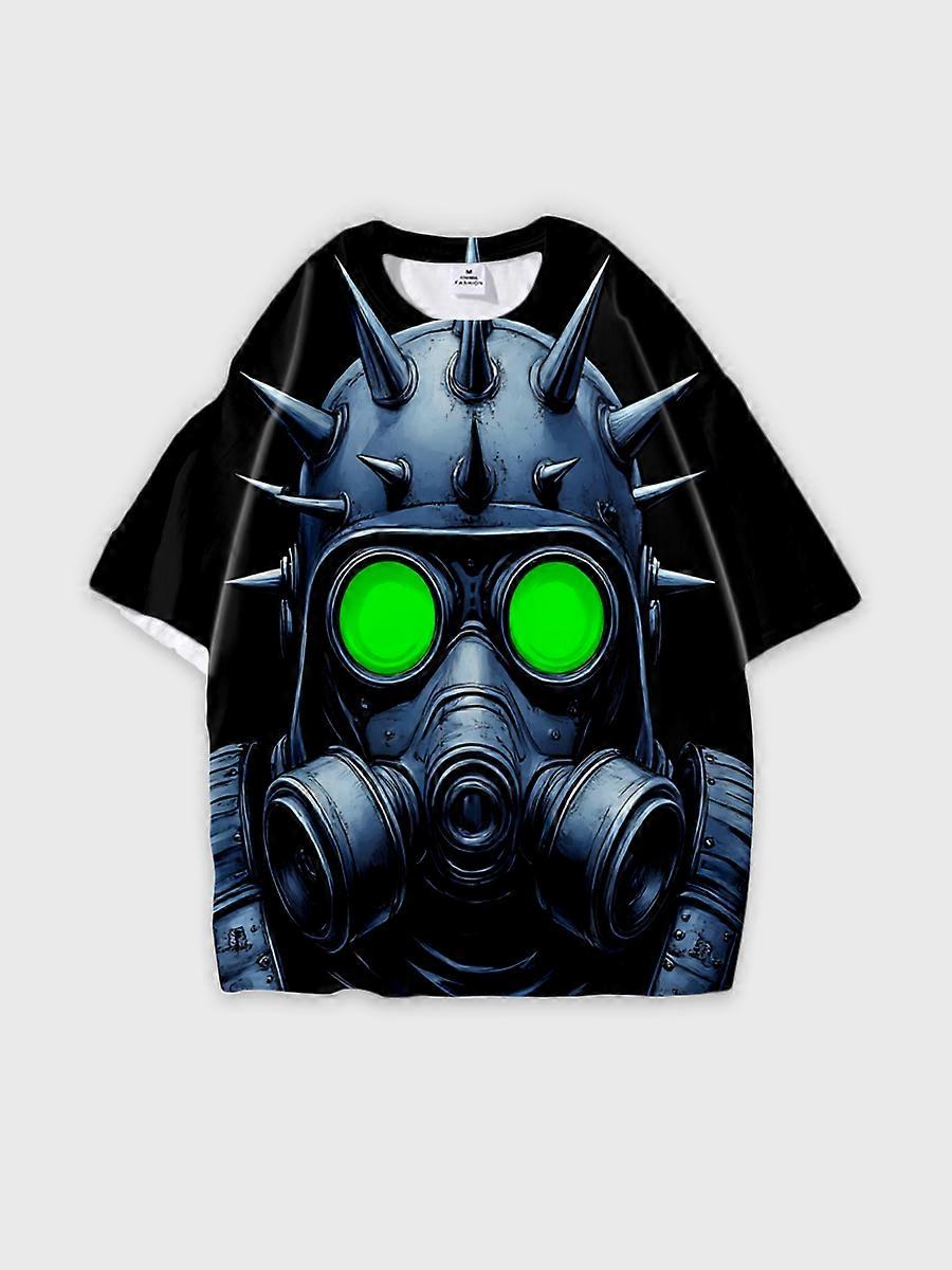 T-shirt round neck book Characters Pattern loose short sleeve E3084