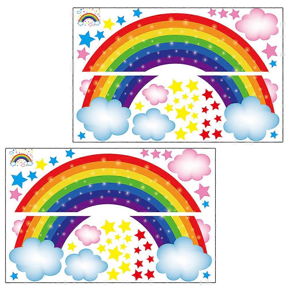 Decorative Wall Stickers For Living Room With PVC Material And Cloud Shape In 2 Sheets For Homeowners