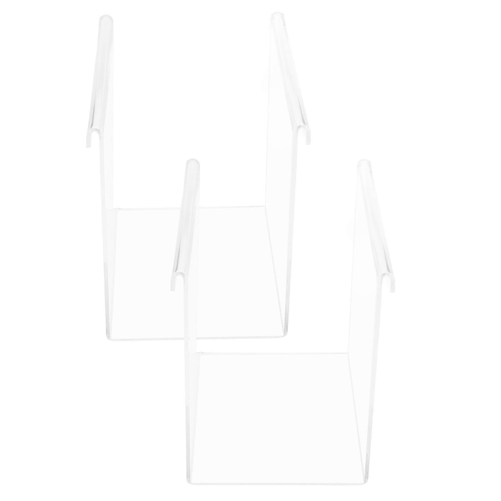 Transparent Acrylic Bag Holder Stand with Design for Home Use 2 Pieces