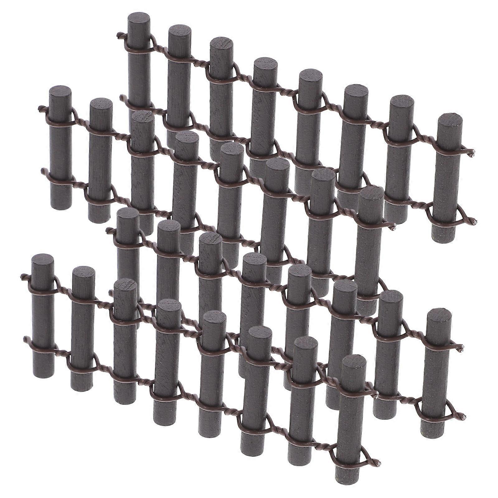 Miniature Wooden Fence for Decoration Durable and Realistic Perfect for Doll House and Gardens