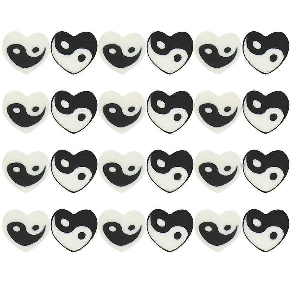 100pcs Heart Shaped Polymer Clay Beads for Bracelets and Necklaces Making