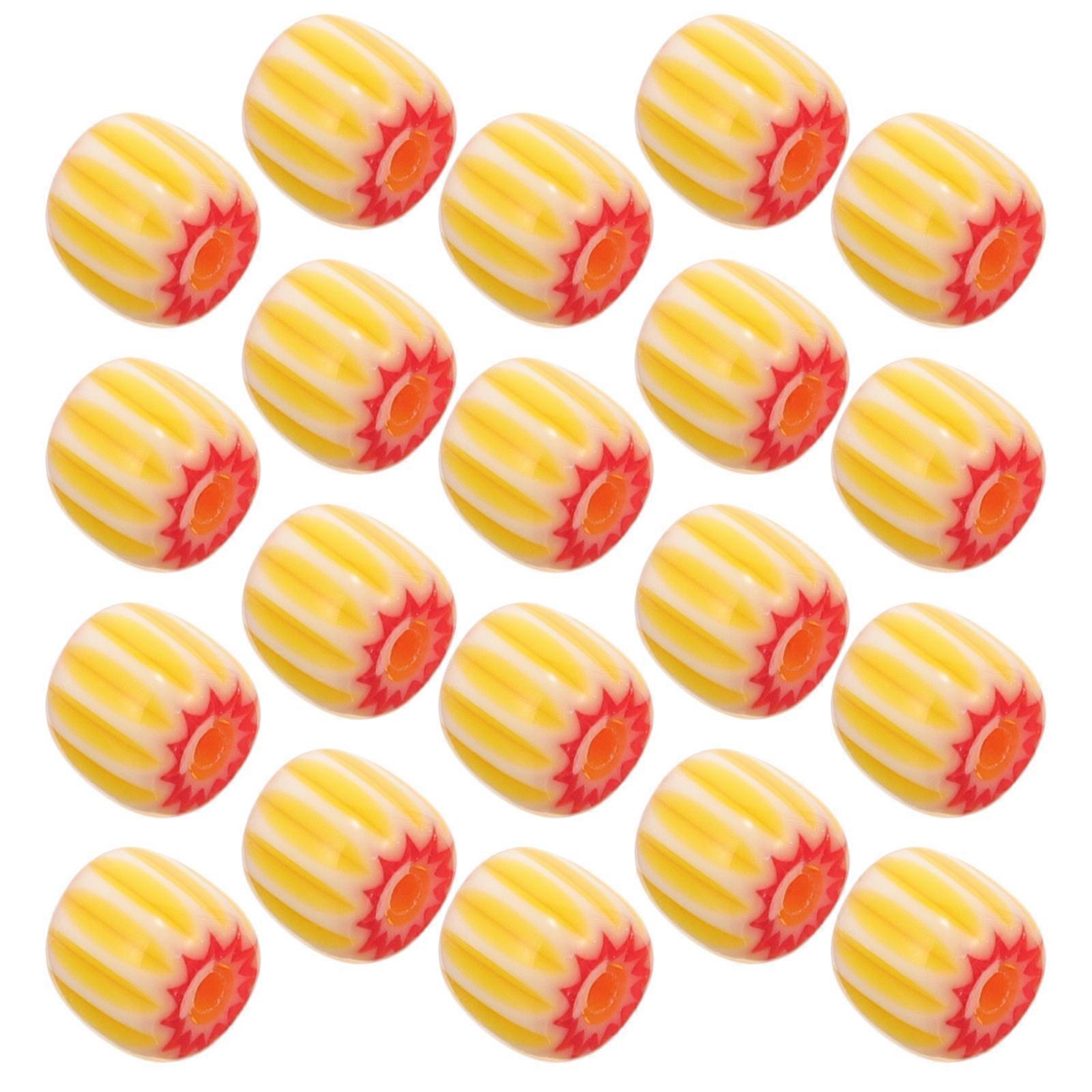 Charm Beads Pumpkin Shape Diy Projects Handmade Craft Beads Beads For Accessories 0.70X0.60X0.60cm 50Pcs