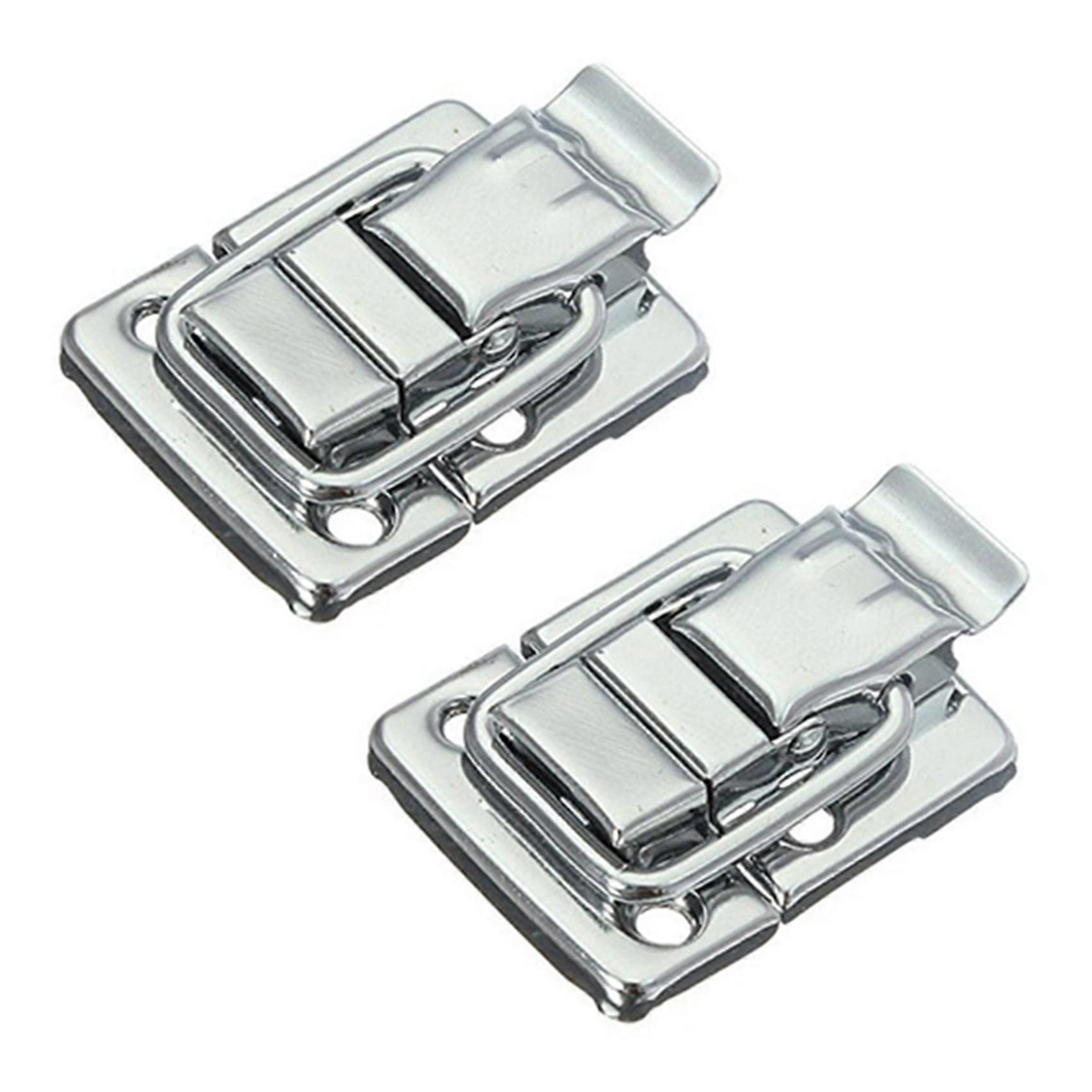 4X Metal snap finish Suitcase suitcase lock 30x43mm Silver