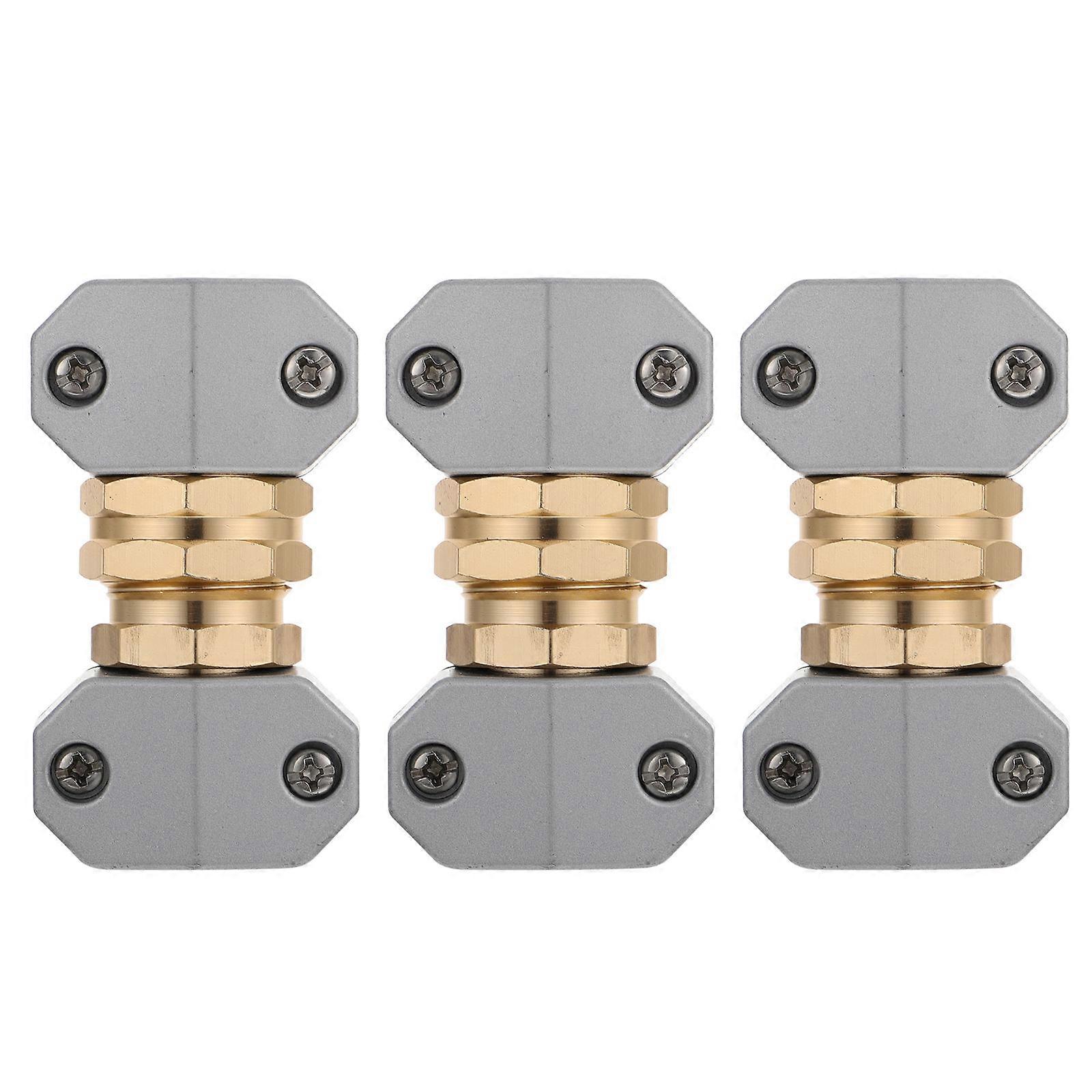 Garden Hose Connector Made of Durable Aluminium Alloy Prevents Leakage for Home Use Grey 3 Sets