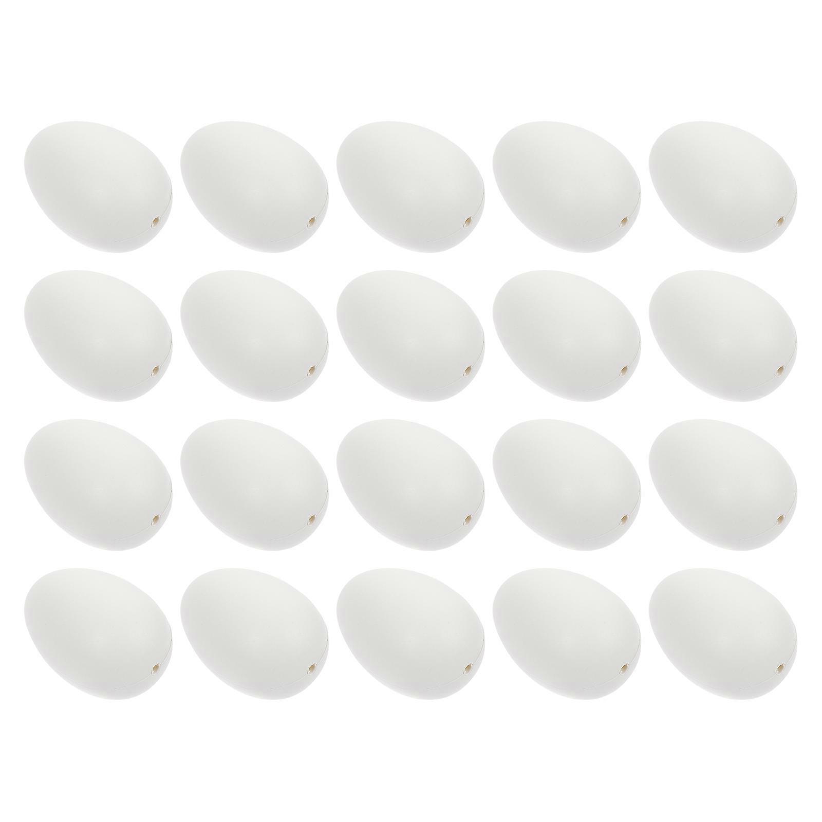 50pcs Unfinished Artificial Eggs Graffiti Plastic Eggs DIY Easter Egg Decoration