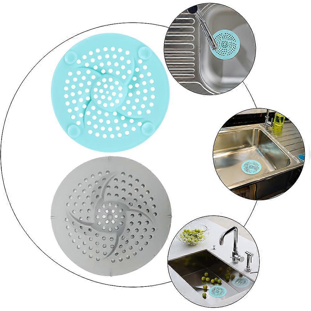 Silicone Kitchen Sink Strainer Plug with Suction Cup, Clogging Hair Filter for Bathroom and Kitchen Drains, Easy Installation and Durable Drain Cover