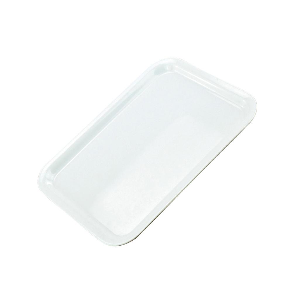 White Serving Tray for Food Service and Parties with Raised Edges Small Size