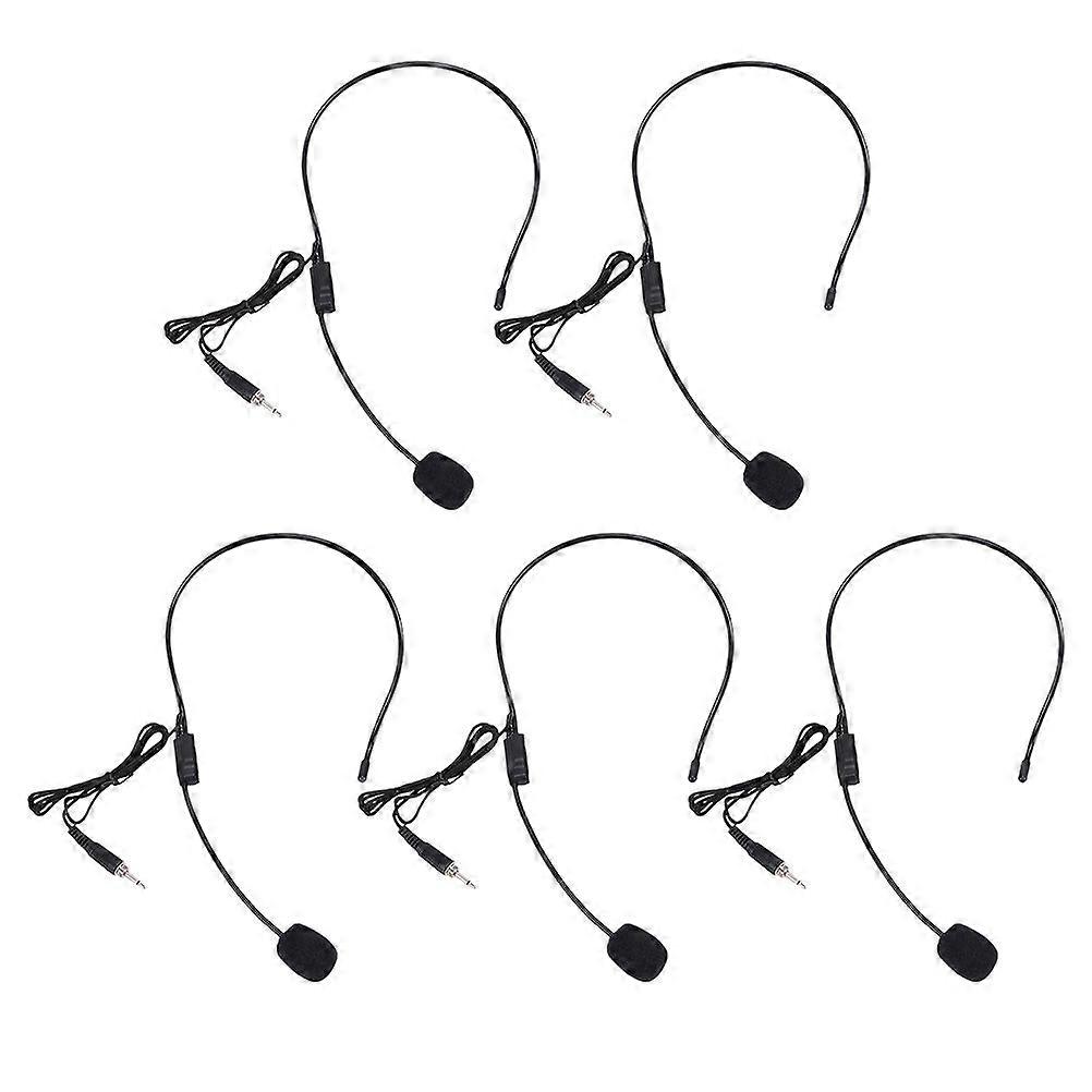Wearable Microphone Head-Mounted Microphone Singing Public Speaking Plastic 15.8cm 9.7x5.4mm Stage Performance 5Pcs
