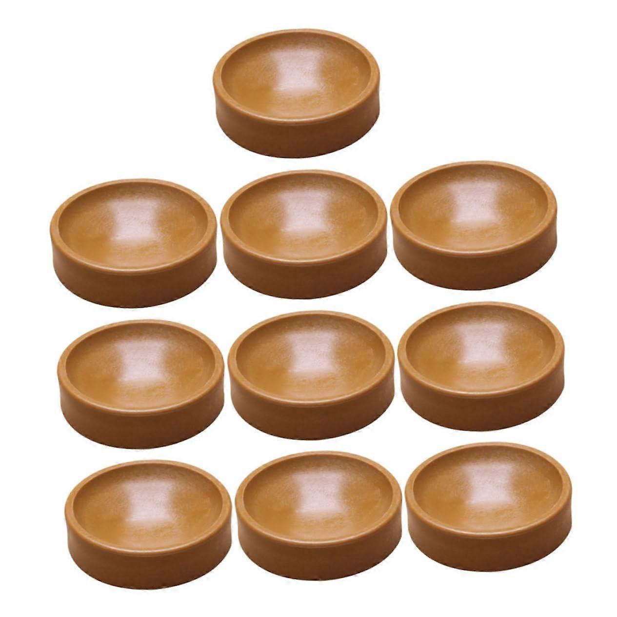 10 Pieces Piano Foot Pads NonSlip Furniture Pads for Secure Grip and Protection for Piano, Sofa, Chair, Table and More, Brown Inner Diameter