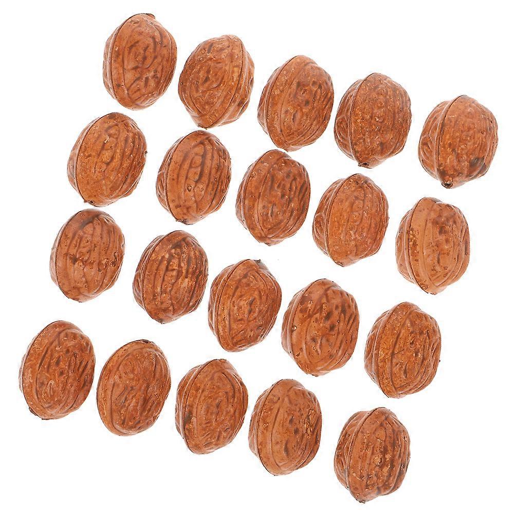50pcs Realistic Artificial Walnut Models for Home Kitchen Decoration and Photography Props Unique Natural Look