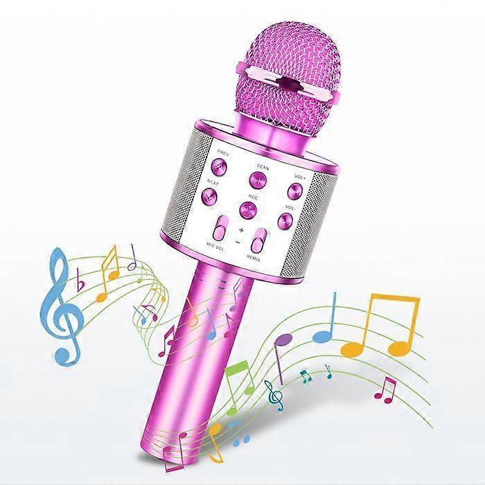 Wireless Karaoke Microphone, ATOPDREAM, USB Bluetooth Microphone, Wireless Microphone, Gifts for Girls and Boys from 3 to 12 Years Old - Purple
