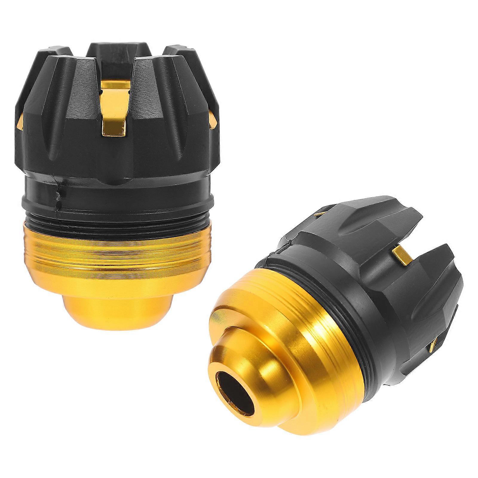 Front Fork Frame Sliders Collision Shield For Motorcycle Parts 7.4X5.5X5.5CM Durable PP Aluminum 2Pack
