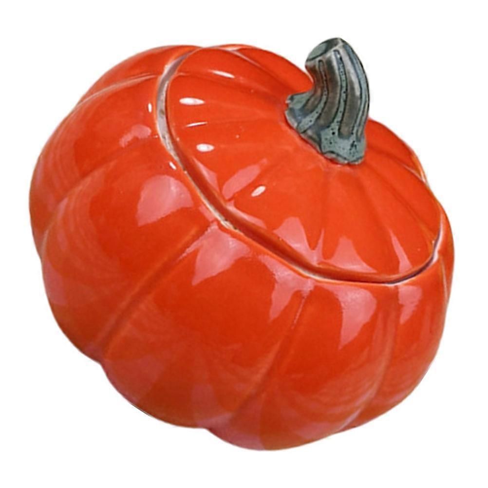 Food Storage Container 1Pack Pumpkin Ceramic Sealed Storage For Home Use Orange Moisture-Proof